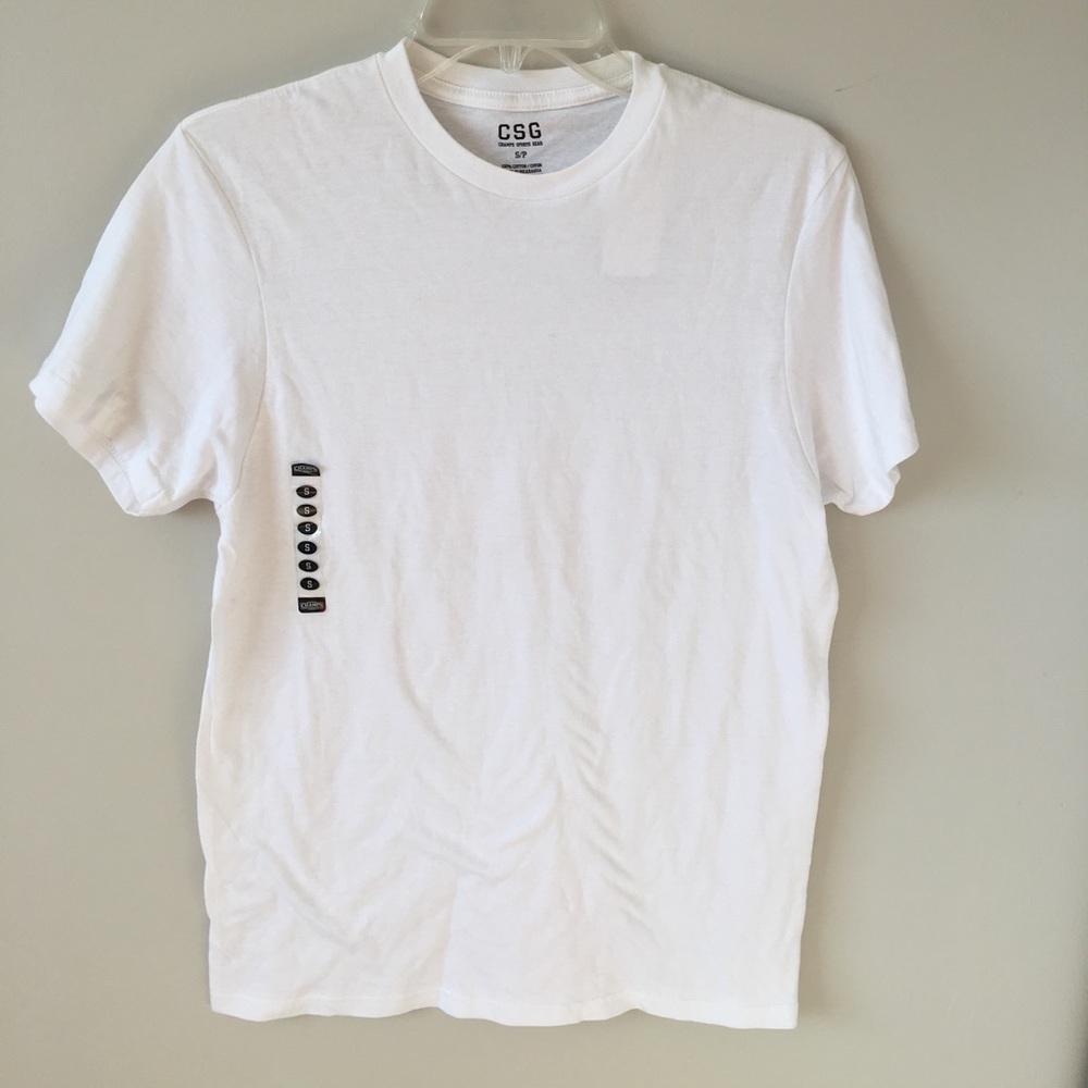 2 Champs white tees